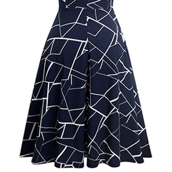 Printed Smocked Waist Sleeveless Dress - Picture 7 of 7